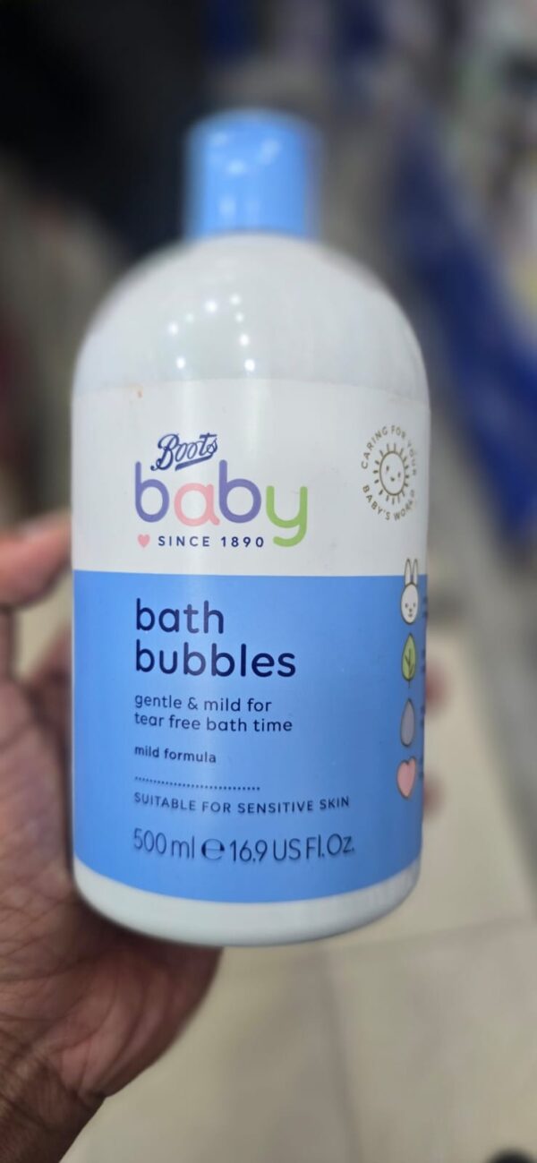 boots baby bath bubbles gentle & mild for tear free bath time mild formula 500 ml
