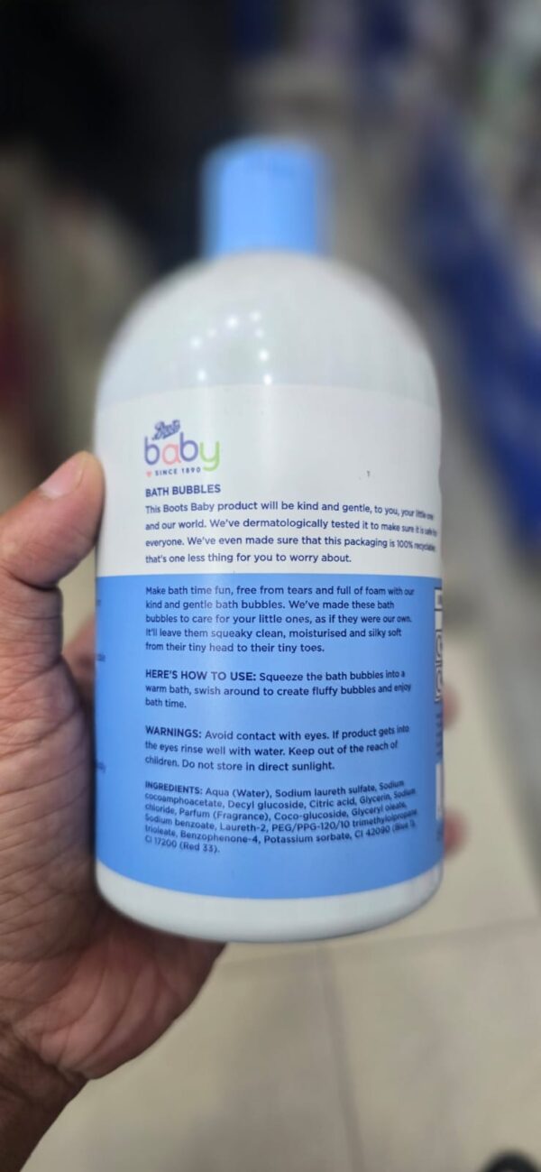 boots baby bath bubbles gentle & mild for tear free bath time mild formula 500 ml