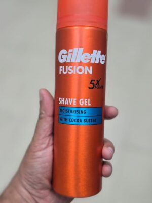 gillette fusion 5x action moisturizing with cocoa butter shave gel 200ml