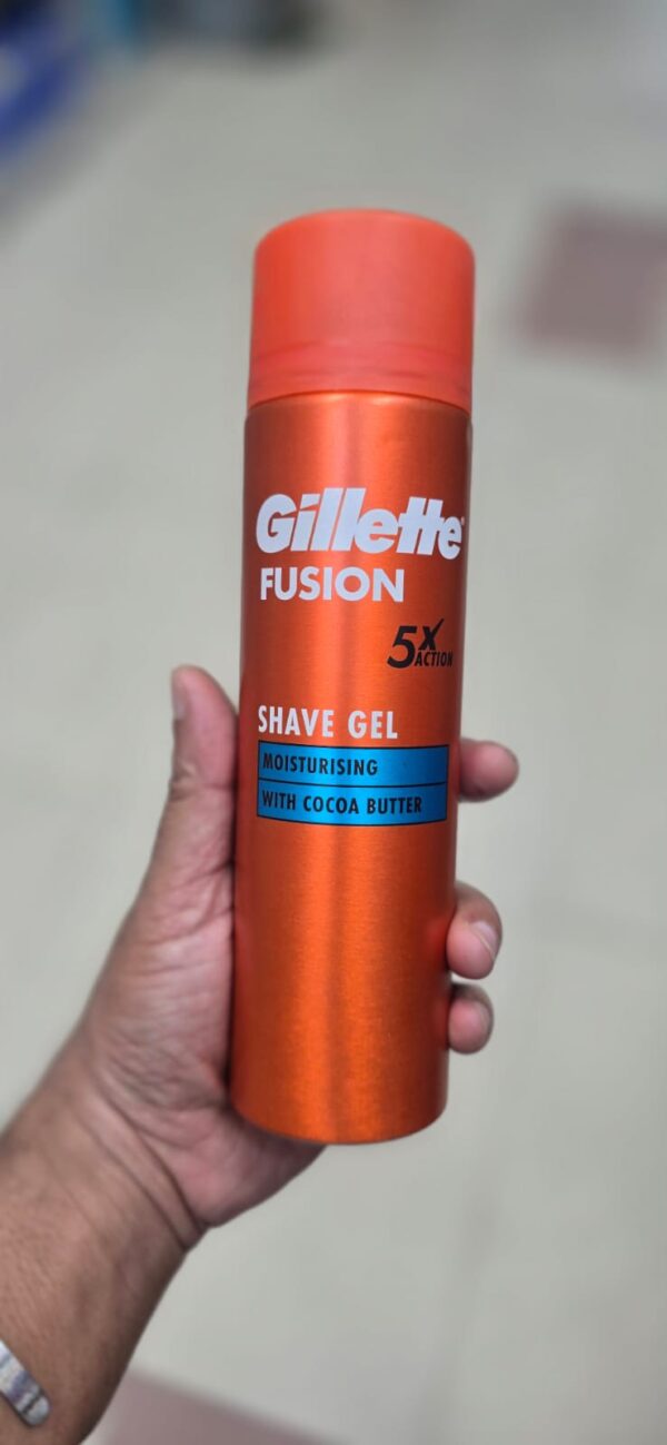 gillette fusion 5x action moisturizing with cocoa butter shave gel 200ml