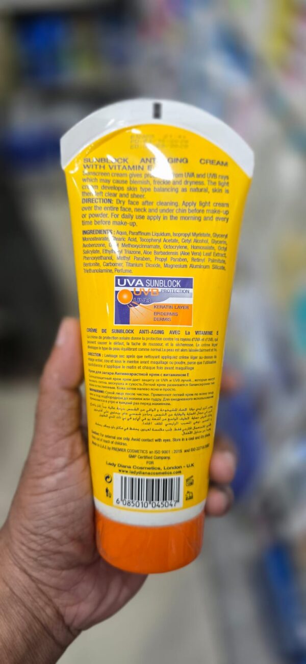 lady diana sun block cream with vitamin e 170ml