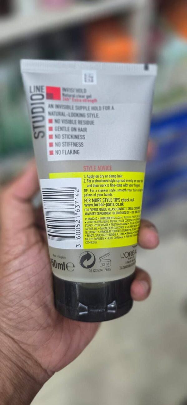 loreal paris studio line invisi hold 24h natural clear gel for extra strength